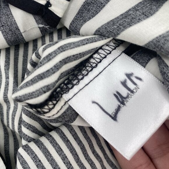 Jane Delancey Women’s XL Striped 100% Rayon Long Sleeve Button Up Shirt RELAXED - Picture 8 of 9